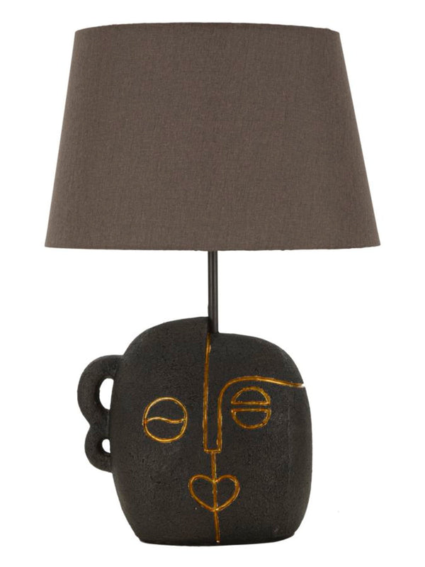 Lampada da tavolo in resina marrone, Ø30,5x46 cm – Tribal
