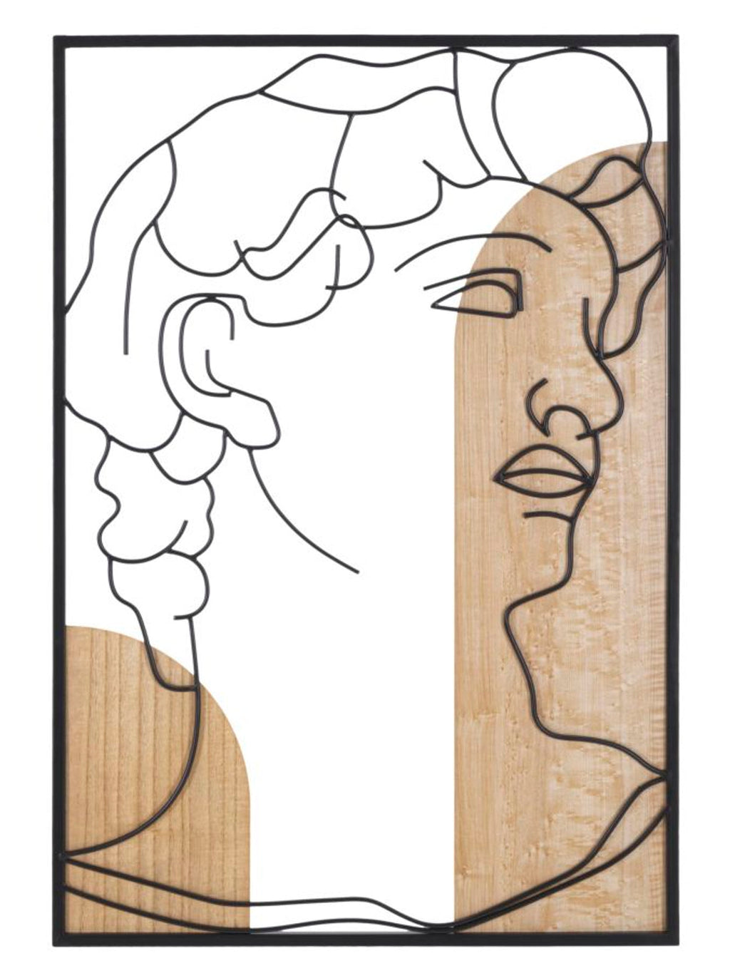Pannello decorativo da parete in legno multicolore, 55x2x80 cm – David