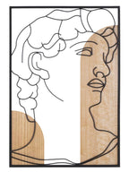 Pannello decorativo da parete in legno multicolore, 55x2x80 cm – David