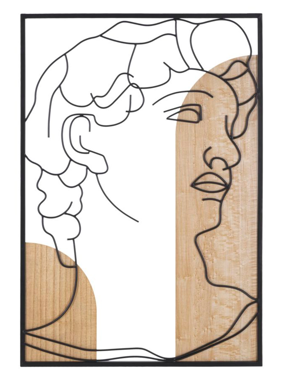 Pannello decorativo da parete in legno multicolore, 55x2x80 cm – David