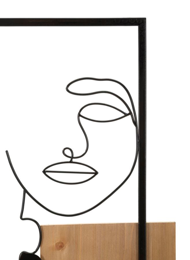Pannello da muro Faces ferro e Wood, 63x2x90 cm – dettaglio 2