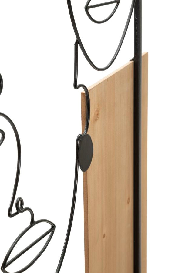 Pannello da muro Faces ferro e Wood, 63x2x90 cm – dettaglio 3