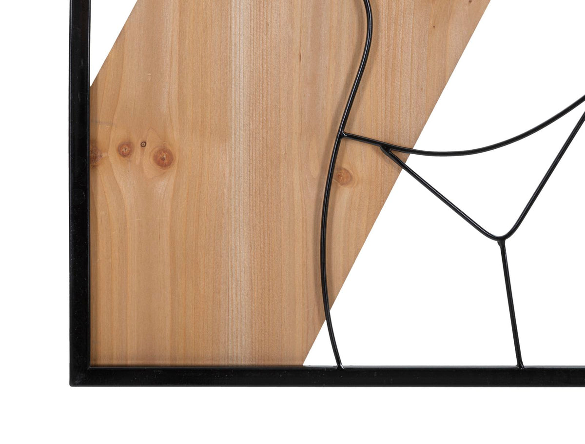 Pannello da muro Strip ferro e Wood, 50x2x90 cm – dettaglio 3