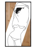 Pannello decorativo da parete in ferro nero, 50x2x90 cm – Strip Wood