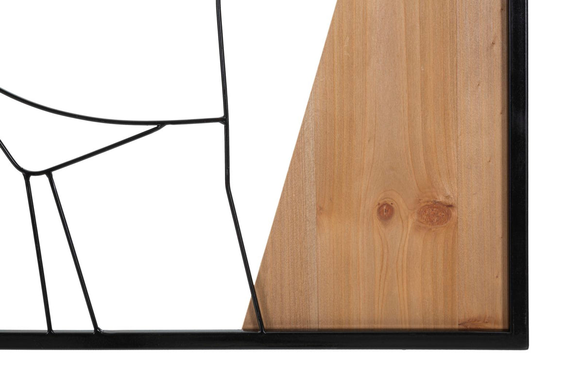 Pannello da muro Strip ferro e Wood, 50x2x90 cm – dettaglio 3