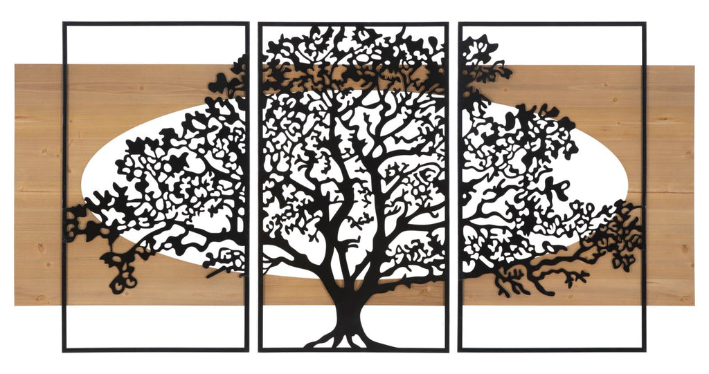 Pannello da muro Tree ferro e Wood set 3pz - foto 1
