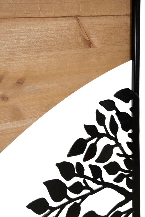 Pannello da muro Arc ferro e Wood set 3PZ, 105x2x70 cm