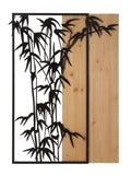 Pannello decorativo da parete in metallo nero, 58x2x80 cm – Bamboo
