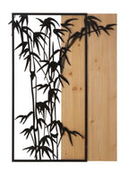 Pannello decorativo da parete in metallo nero, 58x2x80 cm – Bamboo