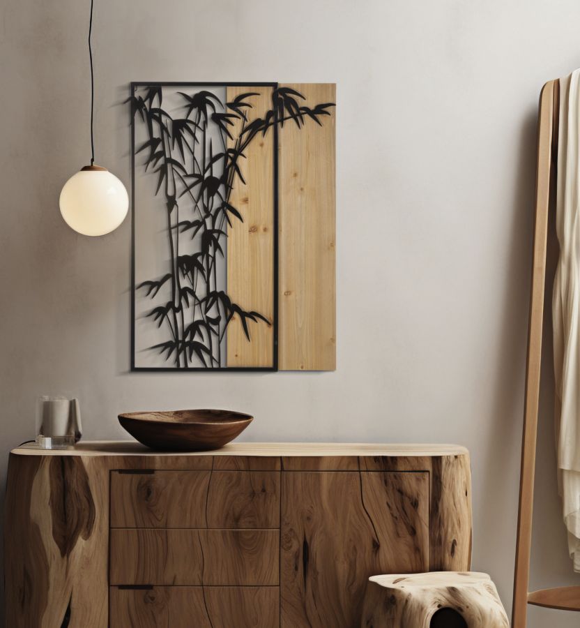 Pannello da muro Bamboo, 58x2x80 cm – dettaglio 4