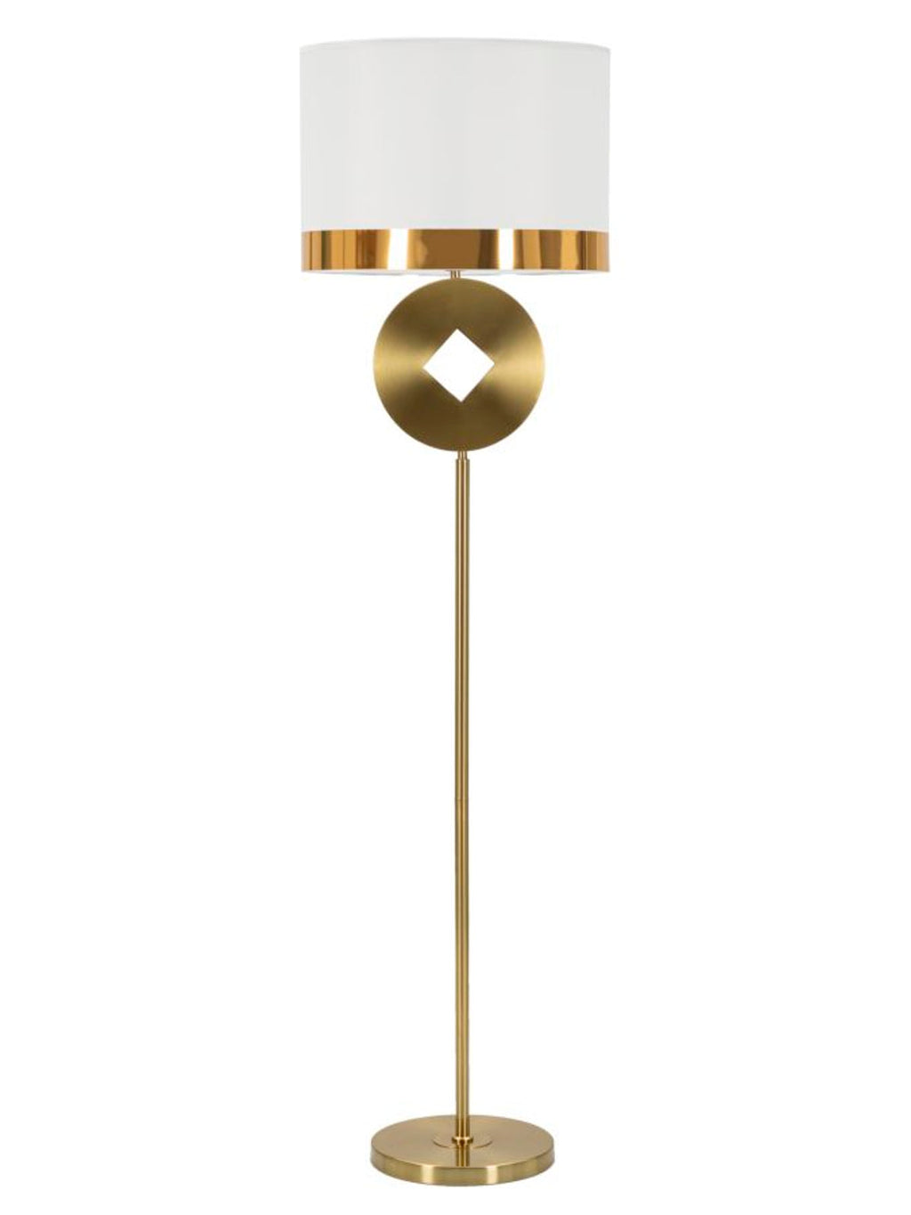 Lampada da terra in metallo oro, Ø40x151 cm – Coin