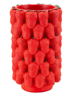 Vaso decorativo in resina rossa, Ø20x32 cm – Strawberry