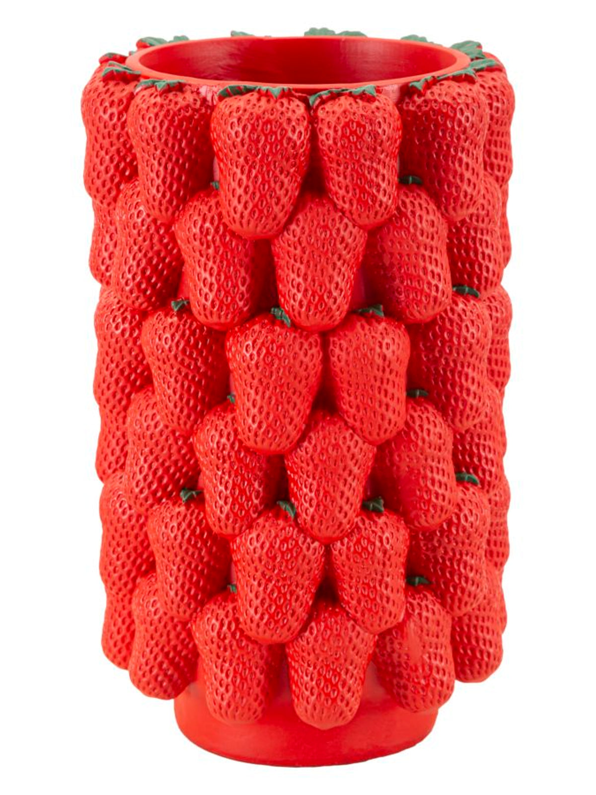 Vaso decorativo in resina rossa, Ø20x32 cm – Strawberry