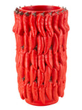 Vaso decorativo in resina rossa, Ø20x34 cm – Chili