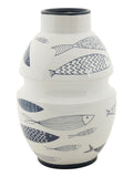 Vaso decorativo in ceramica multicolore, Ø21x31 cm – Fish