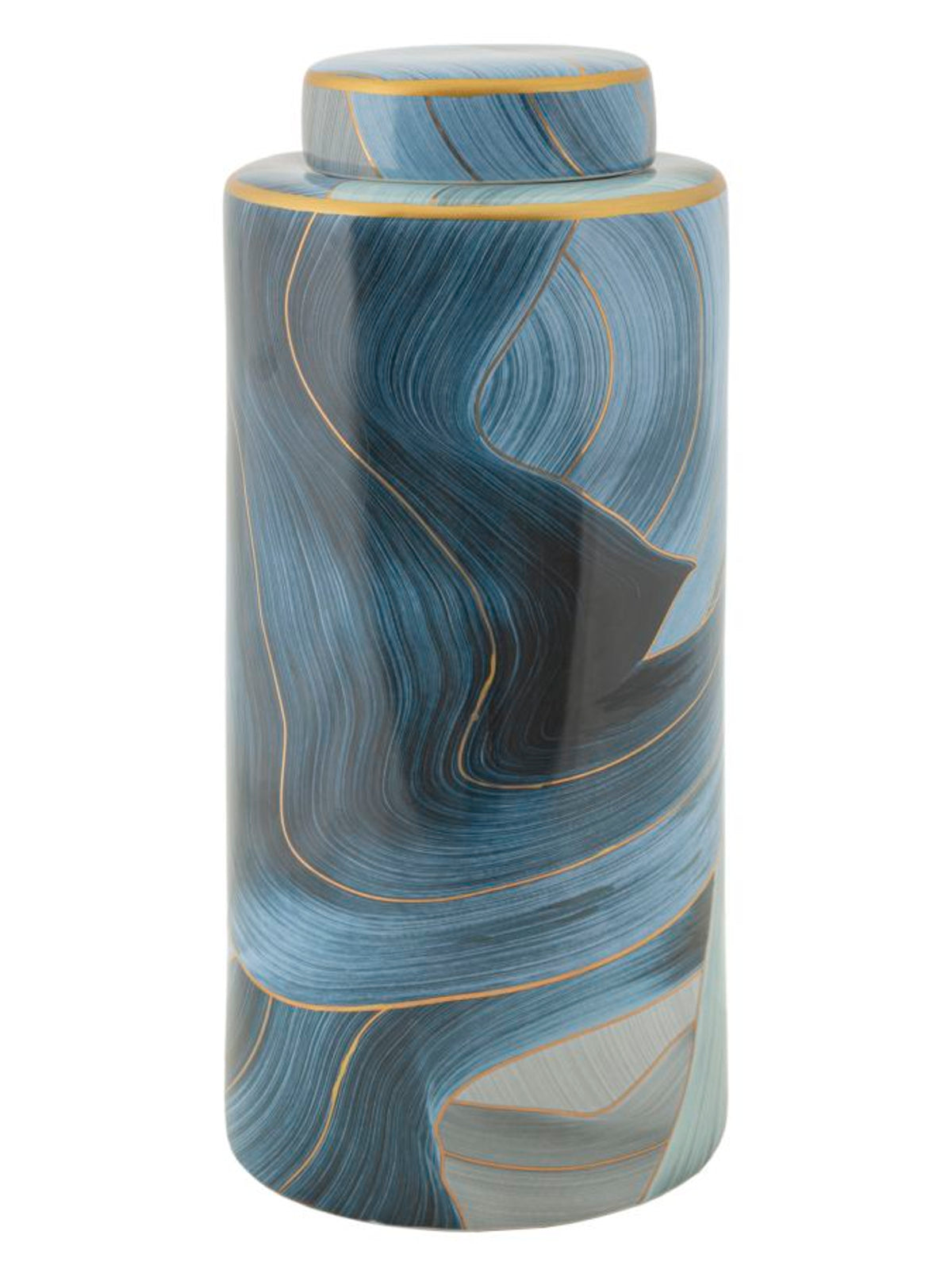 Vaso decorativo in ceramica multicolore, Ø15x34 cm – Elegant