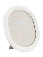 Cornice portafoto in resina bianca, 25x2x30 cm – Ovally