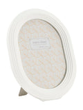 Cornice portafoto in resina bianca, 20x2x25 cm – Ovally