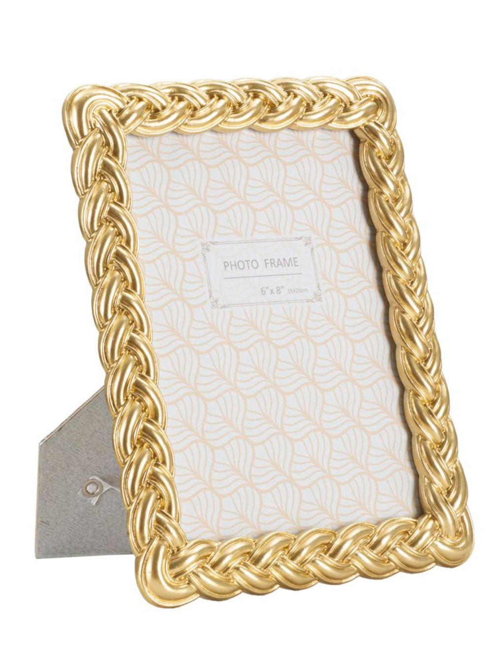 Cornice portafoto in resina oro, 19x2x24,5 cm – Rope