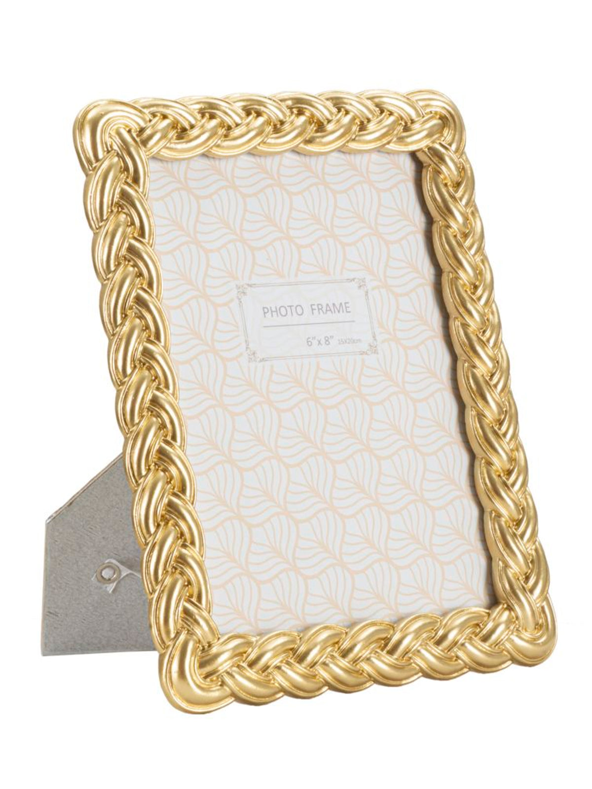 Cornice portafoto in resina oro, 19x2x24,5 cm – Rope