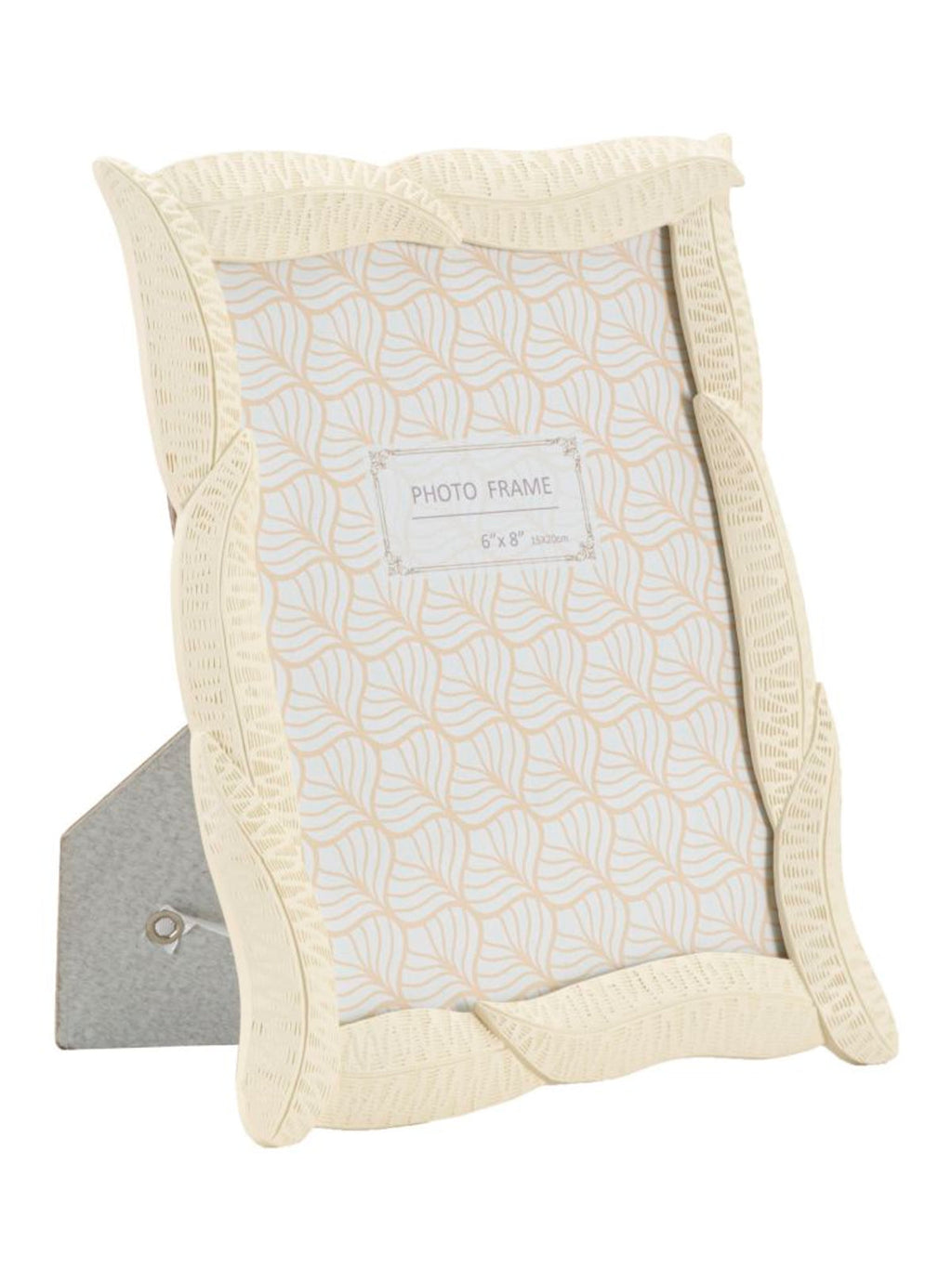 Cornice portafoto in resina crema, 19,8x2x24,8 cm – Snake