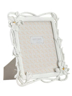 Cornice portafoto in resina bianca, 29,3x3x33,5 cm – Magnolia