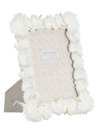 Cornice portafoto in resina bianca, 22,7x1,5x28 cm – Palm Leaf