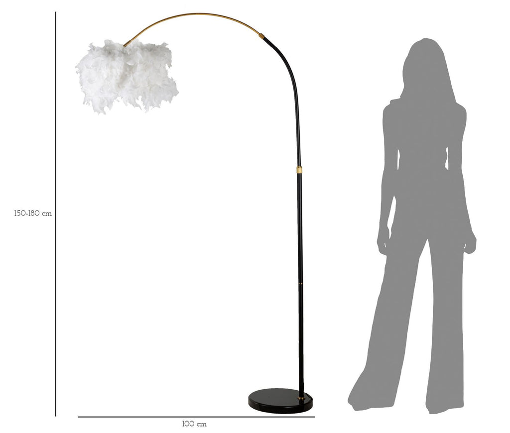 Lampada da terra Arc Plur, 100x150-180 cm – dettaglio 4