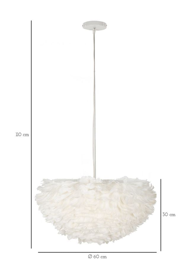Lampadario Feather, Ø60x30 cm