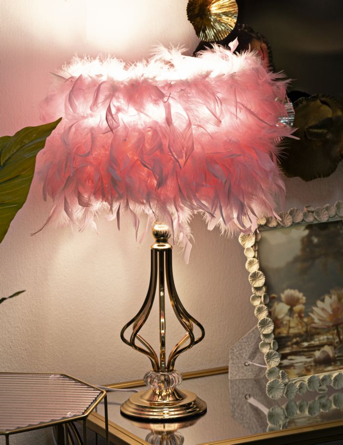 Lampada da tavolo Tarty rosa, Ø25x54 cm – dettaglio 4