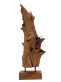 Scultura decorativa in teak marrone, 23x27x64 cm – Akar