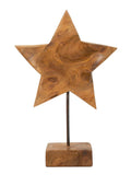 Scultura decorativa in teak marrone, 28x12x42 cm – Stella