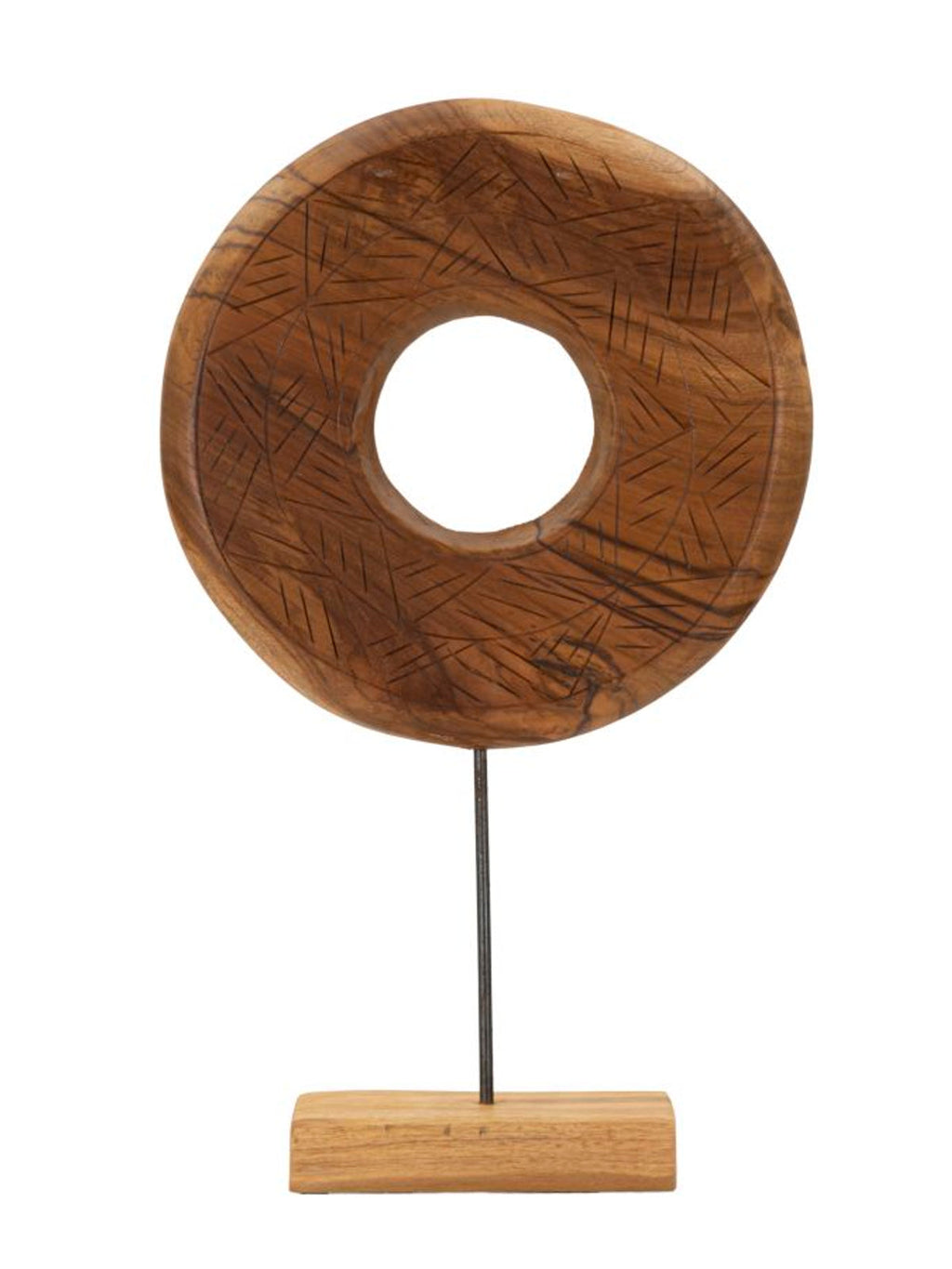 Scultura decorativa in teak marrone, 35x10x58 cm – Dorat