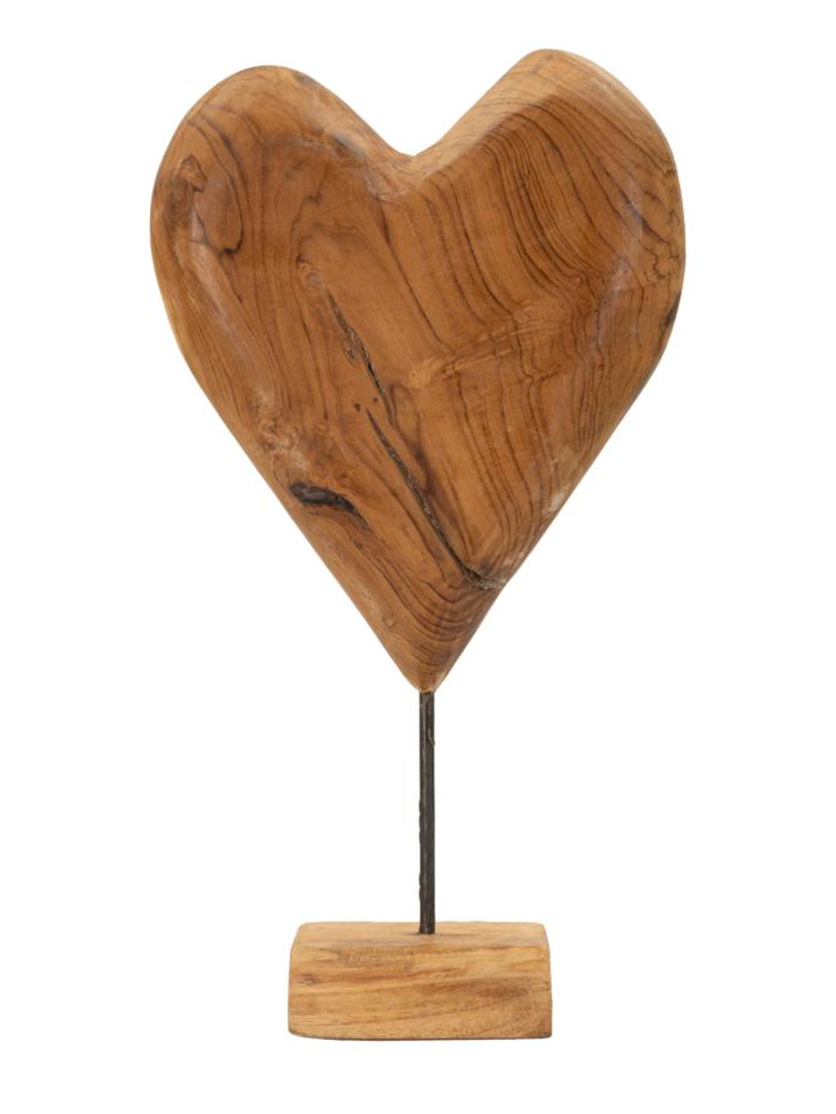Scultura decorativa in teak marrone, 25x12x45 cm – Dobu