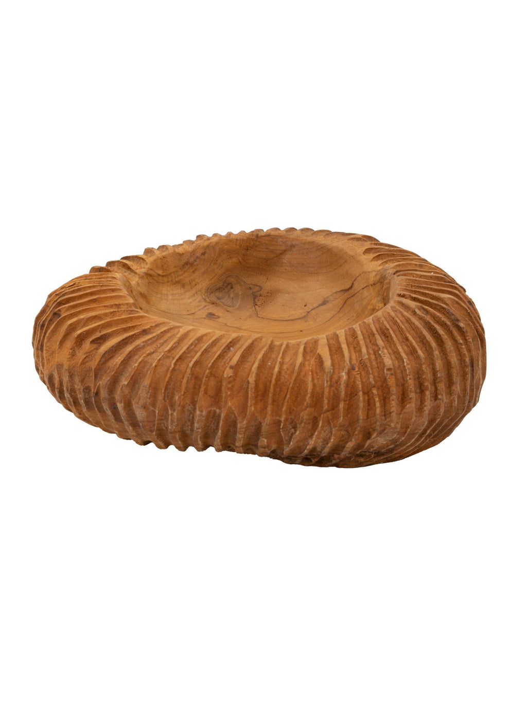 Svuotatasche decorativo in teak marrone, Ø32x11 cm – Garit