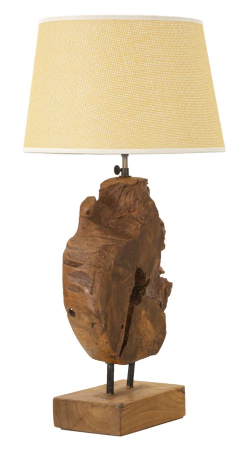 Lampada Kepala in Teak Riciclato, 35x69 cm