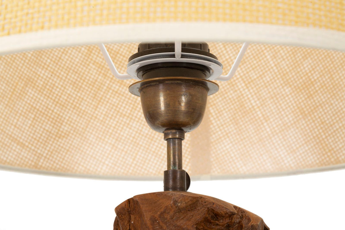Lampada Kepala in Teak Riciclato, 35x69 cm