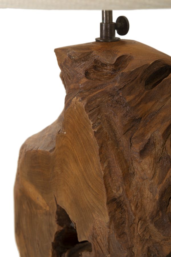 Lampada Kepala in Teak Riciclato, 35x69 cm