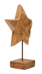 Scultura Stella in Teak Riciclato - foto 2