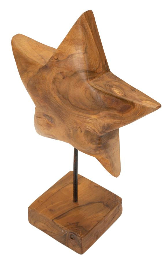 Scultura Stella in Teak Riciclato - foto 3
