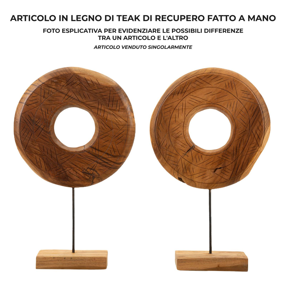 Scultura Dorat in Teak Riciclato - foto 6