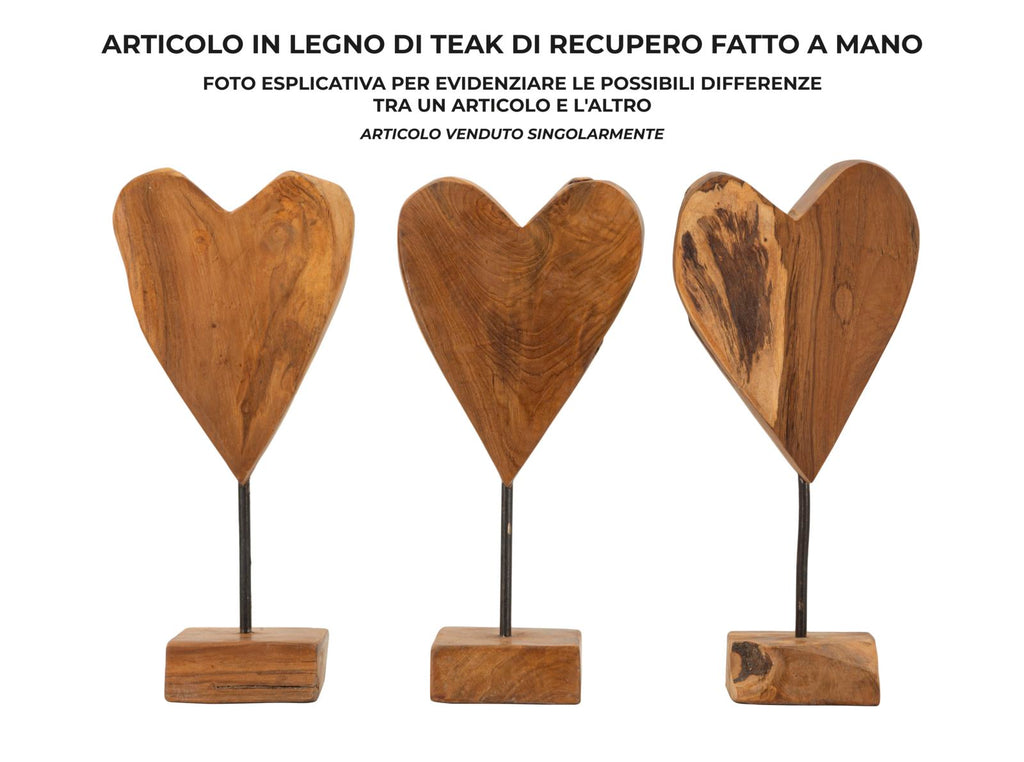 Scultura Cuore in Teak Ric - foto 7