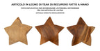 Decorazione Bintang da da appendere in Teak Riciclato (pezzi Unici-non Ripetibile in Serie - foto 7