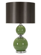 Lampada da tavolo in vetro verde, Ø38x65 cm – Eva Two