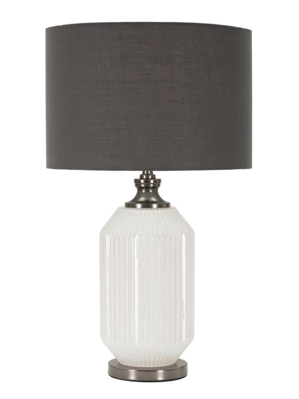 Lampada da tavolo in vetro bianco, Ø37,5x65 cm – Brighty