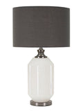 Lampada da tavolo in vetro bianco, Ø37,5x65 cm – Brighty