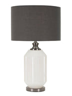 Lampada da tavolo in vetro bianco, Ø37,5x65 cm – Brighty