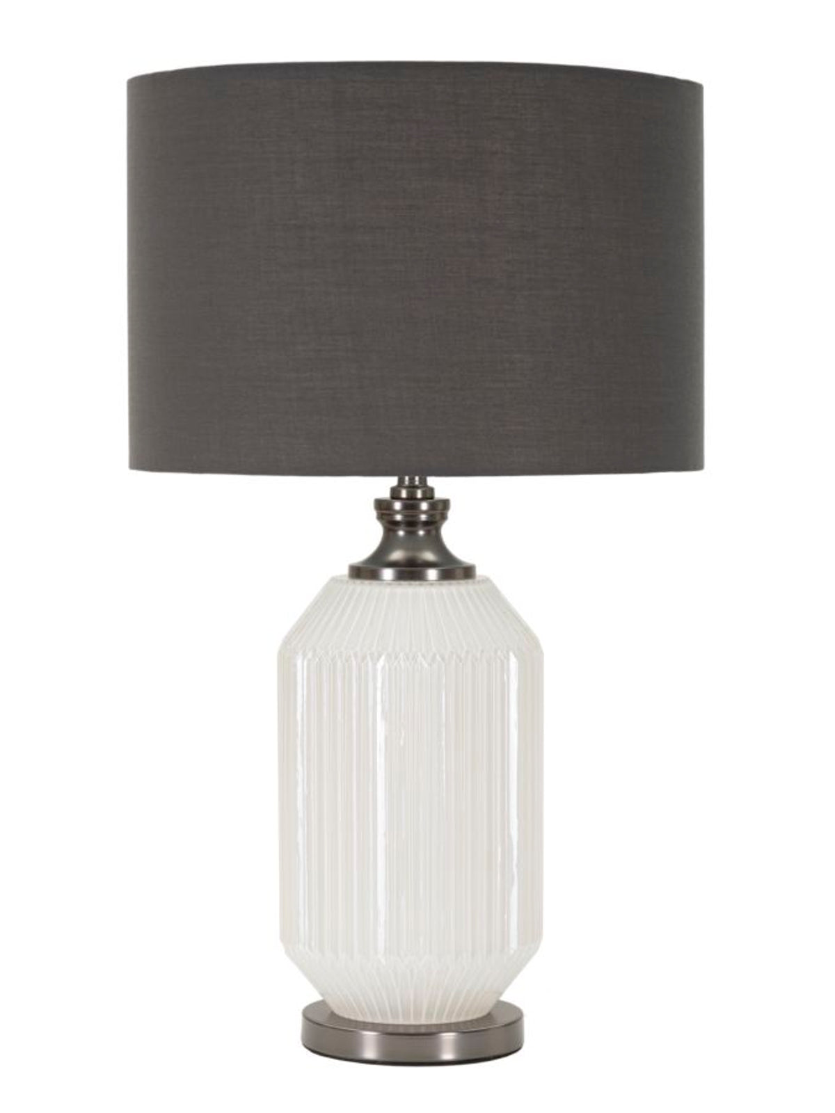 Lampada da tavolo in vetro bianco, Ø37,5x65 cm – Brighty