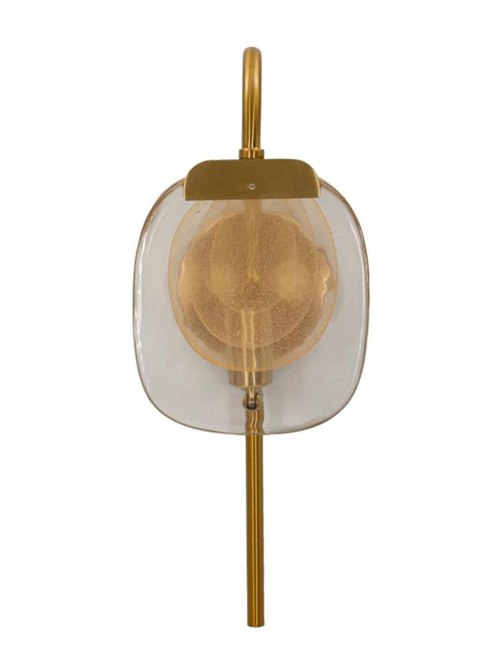 Applique da parete in vetro oro, 15x14x38 cm – Lampada Softy