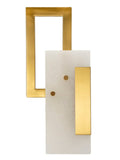 Applique da parete in vetro oro, 15x8x33 cm – Lampada Cube